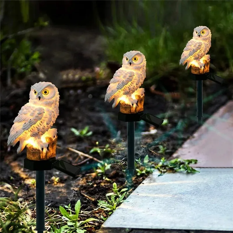 Outdoor Power House - Solar Lamp Owl Animal Solar Garden