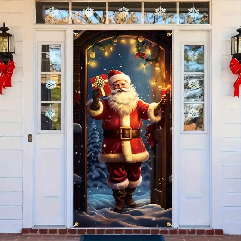 Outdoor Power House - 1pc 2D flat, festive Santa Claus
