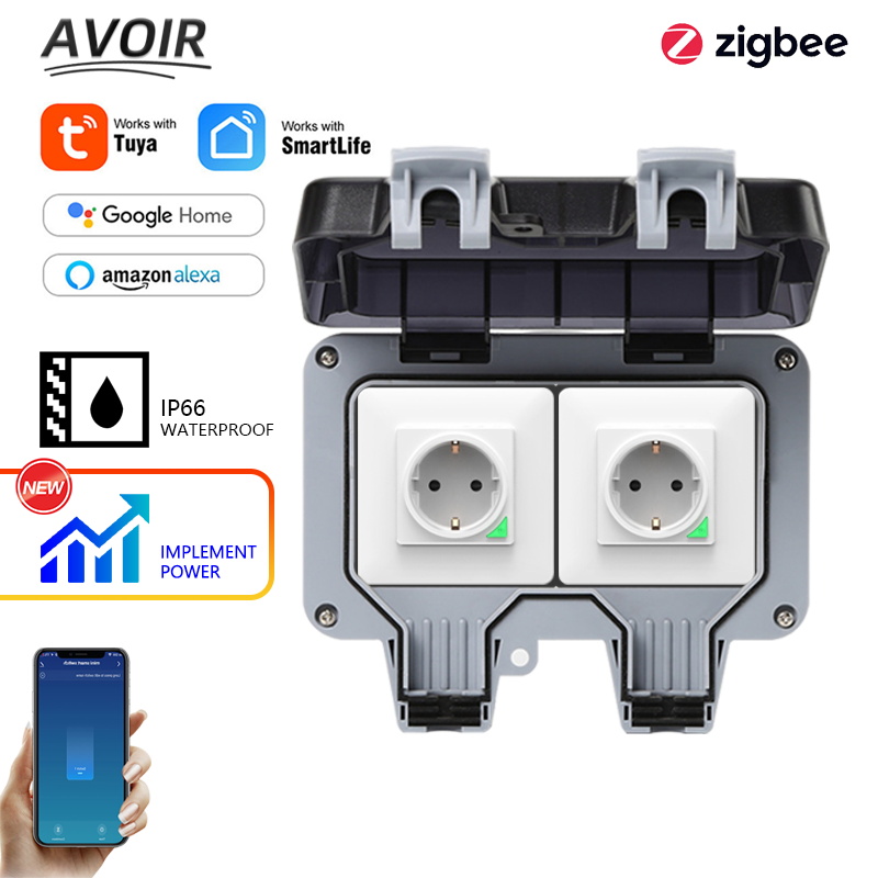 Outdoor Power Meter - Avoir Tuya Zigbee Electrical Sockets IP66