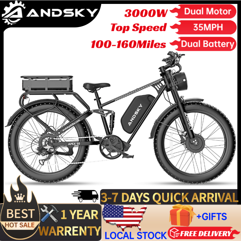 Outdoor Power Tool Kit - ANDSKY Apex50 AWD Electric Bike 3000W