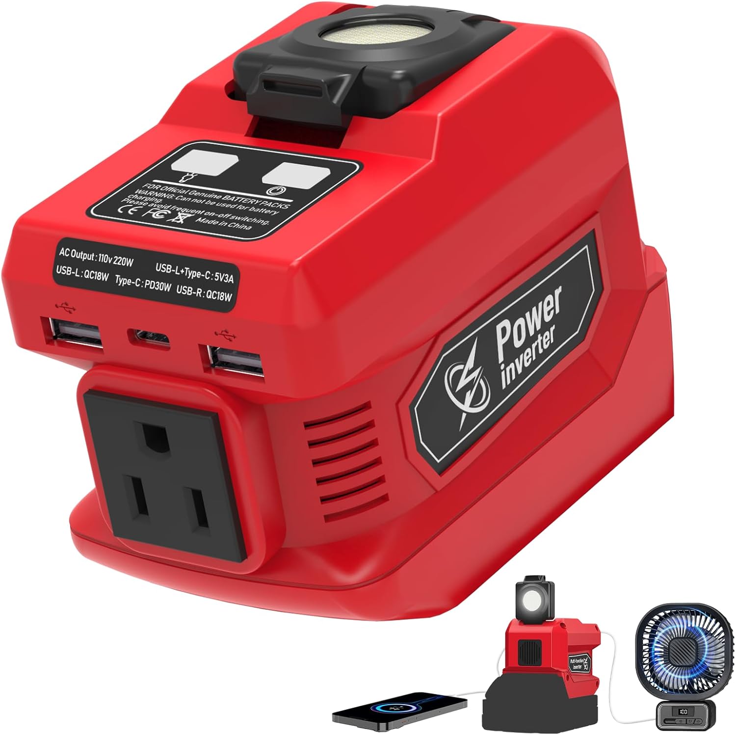 Outdoor Power Inverter - Kzreect 220W Power Inverter Compatible with