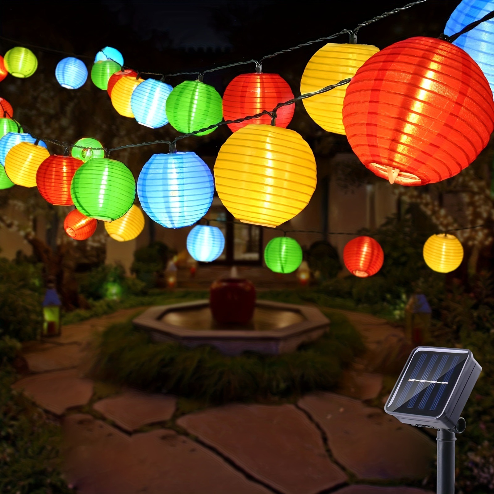 Outdoor Power For Wedding - LED Solar Lantern String Lights Outdoor