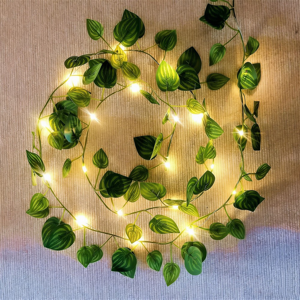 LED Green Rattan Leaf Fairy Li - Outdoor Power For Wedding ulasan dan harga