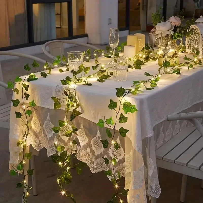 LED Green Rattan Leaf Fairy Li - Outdoor Power For Wedding ulasan dan harga