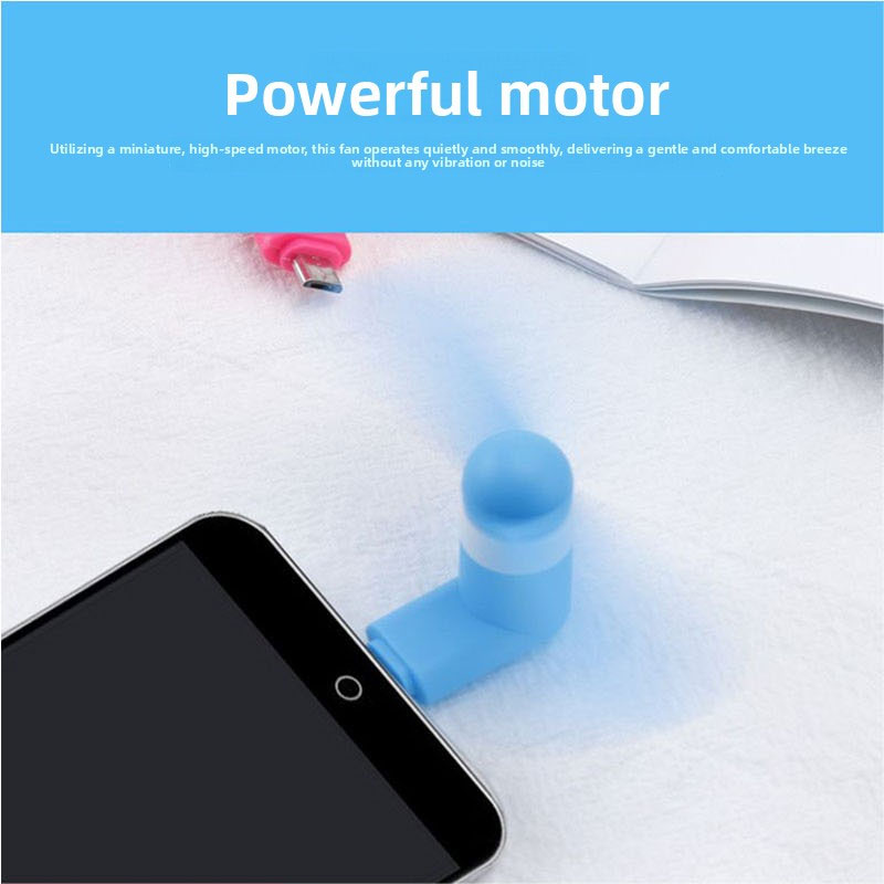 Type C Mini Phone Fan, Portabl - Outdoor Power Fan ulasan dan harga