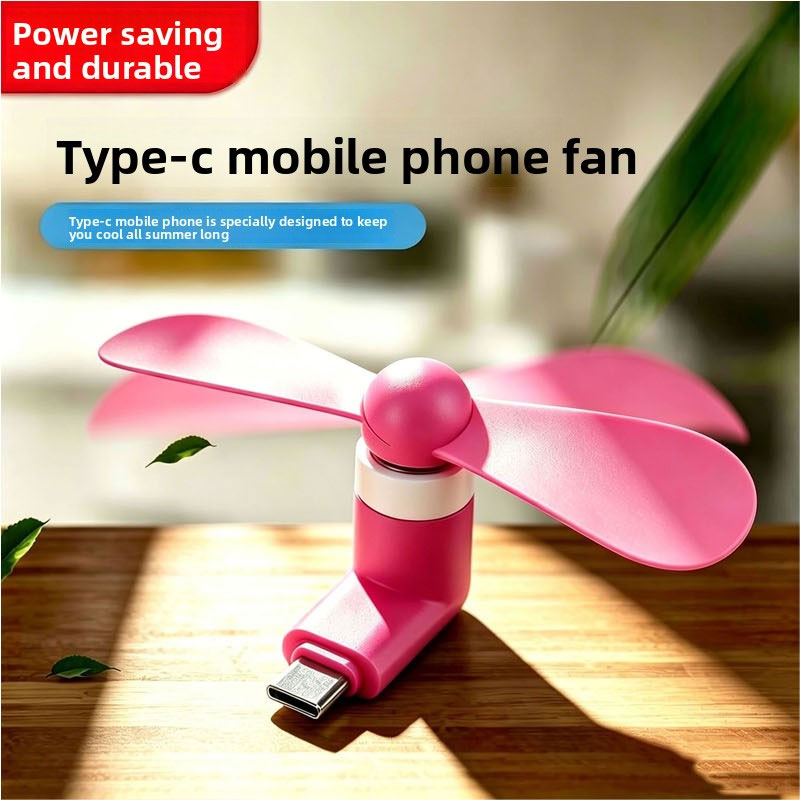 Type C Mini Phone Fan, Portabl - Outdoor Power Fan ulasan dan harga