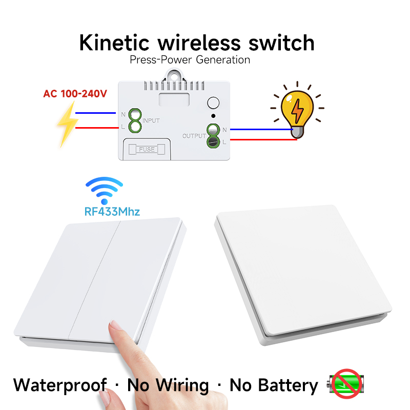 RF433 Kinetic Switch No Batter - Outdoor Power House ulasan dan harga