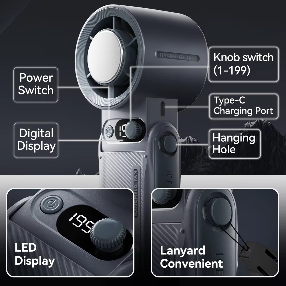 Portable Handheld Fan Strong W - Outdoor Power Fan ulasan dan harga
