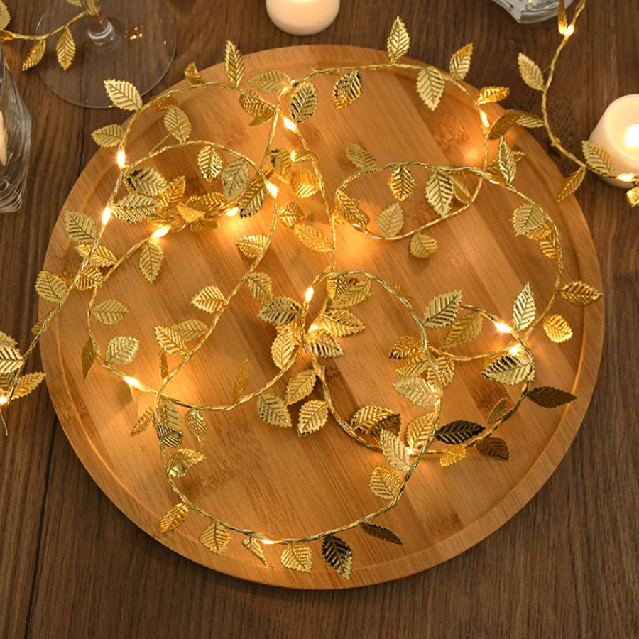 Golden Leaf Rattan Copper Wire - Outdoor Power For Wedding ulasan dan harga