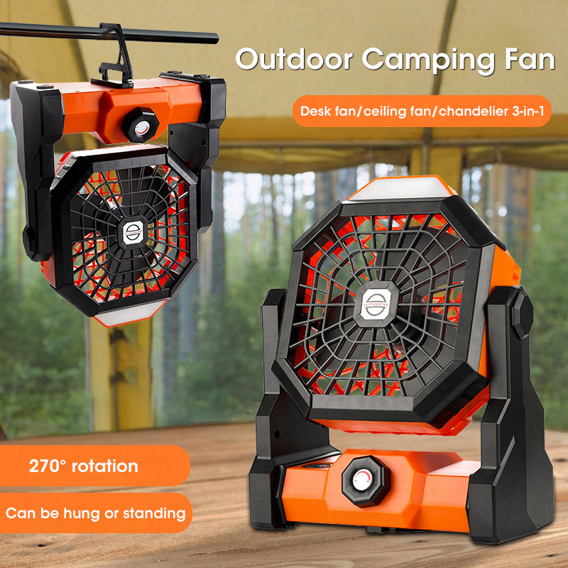 10000mAh Camping Fan with LED  - Outdoor Power Fan ulasan dan harga