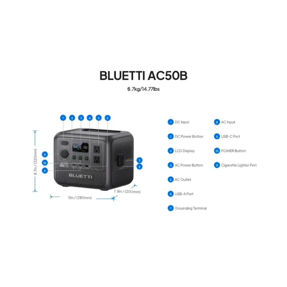 BLUETTI AC50B Portable Power S - Outdoor Power Inverter ulasan dan harga