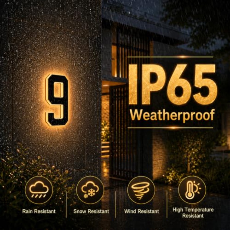 Solar Powered LED House Number - Outdoor Power House ulasan dan harga
