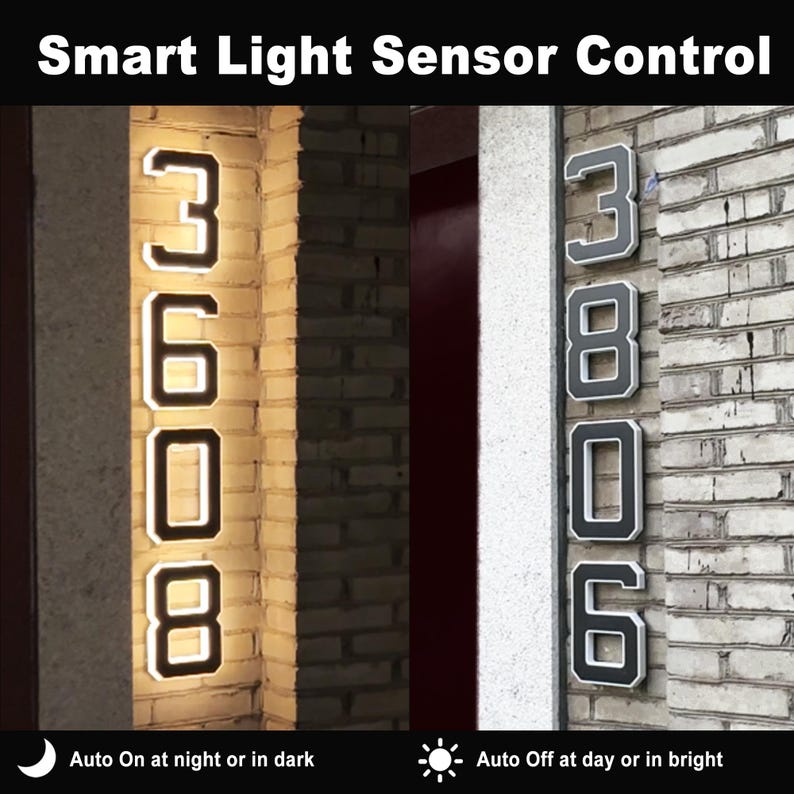 Solar LED House Number Sign Wa - Outdoor Power House ulasan dan harga
