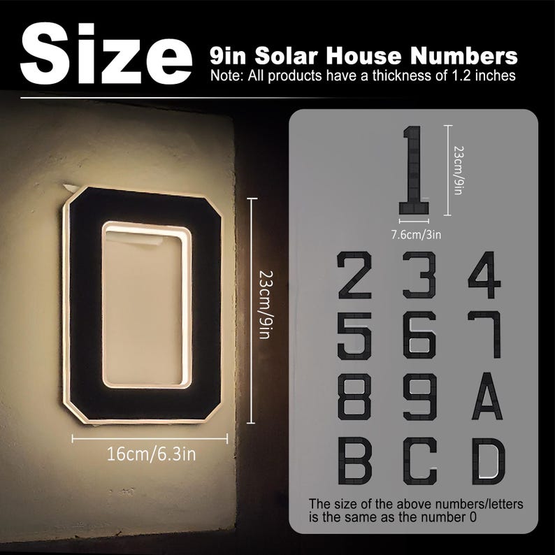 Solar LED House Number Sign Wa - Outdoor Power House ulasan dan harga