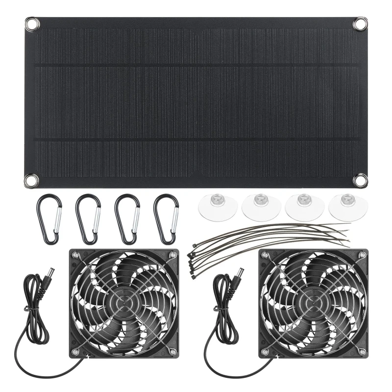 100W Solar Panel Exhaust Fan A - Outdoor Power House ulasan dan harga