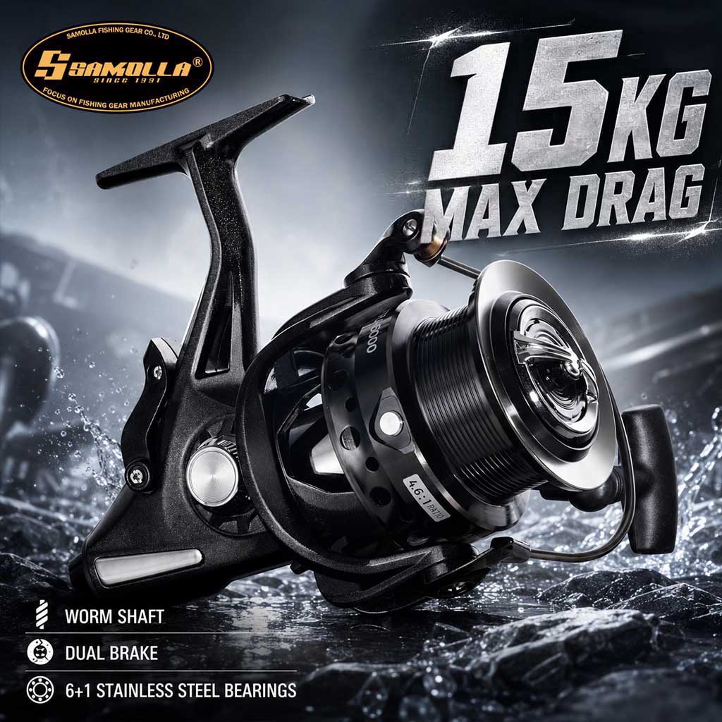SAMOLLA Dual Brake Spinning Re - Outdoor Power Reel ulasan dan harga