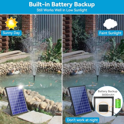 8W Solar Fountain Pump With 30 - Outdoor Powerbank ulasan dan harga