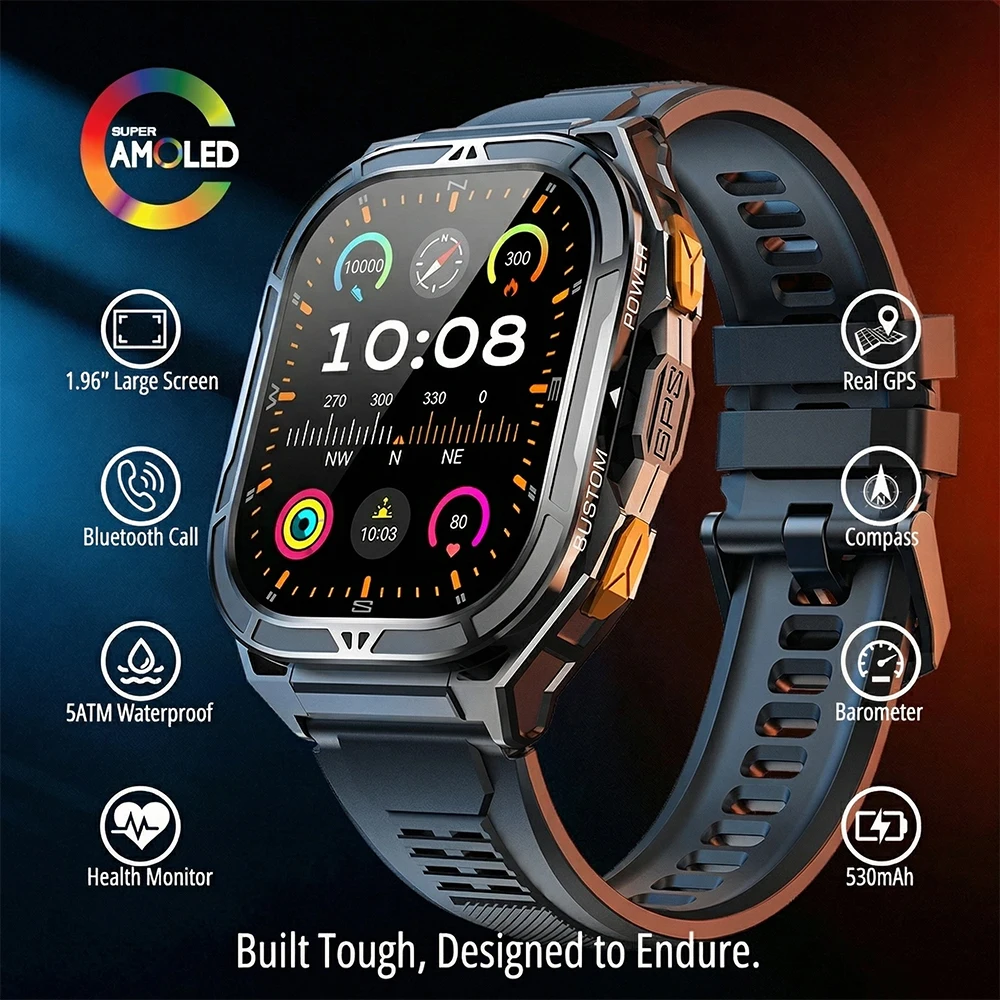 Luxury AMOLED Smartwatch Real  - Outdoor Power Meter ulasan dan harga