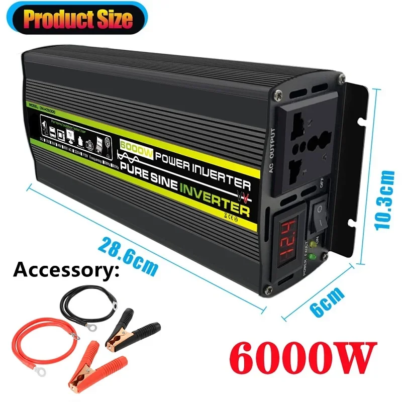 6000W DC12/24V to AC 220V Pure - Outdoor Power Inverter ulasan dan harga