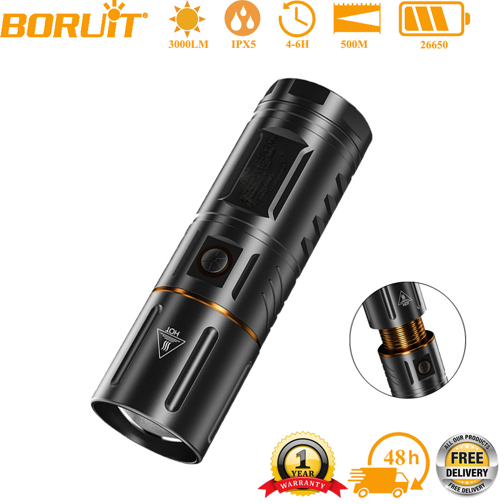 BORUiT Ultra Bright 3000LM LED - Outdoor Powerbank ulasan dan harga