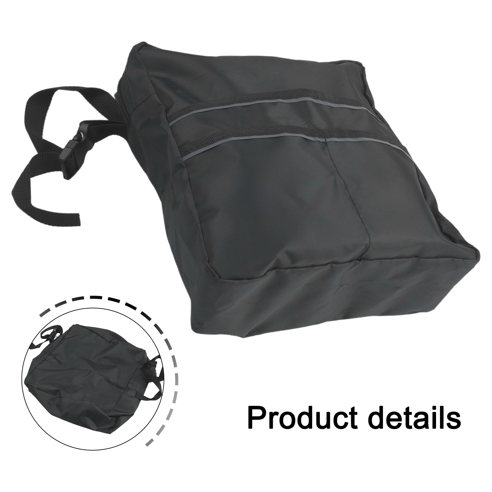 Black Mobility Seat Back Bag F - Outdoor Power Wheelchair ulasan dan harga