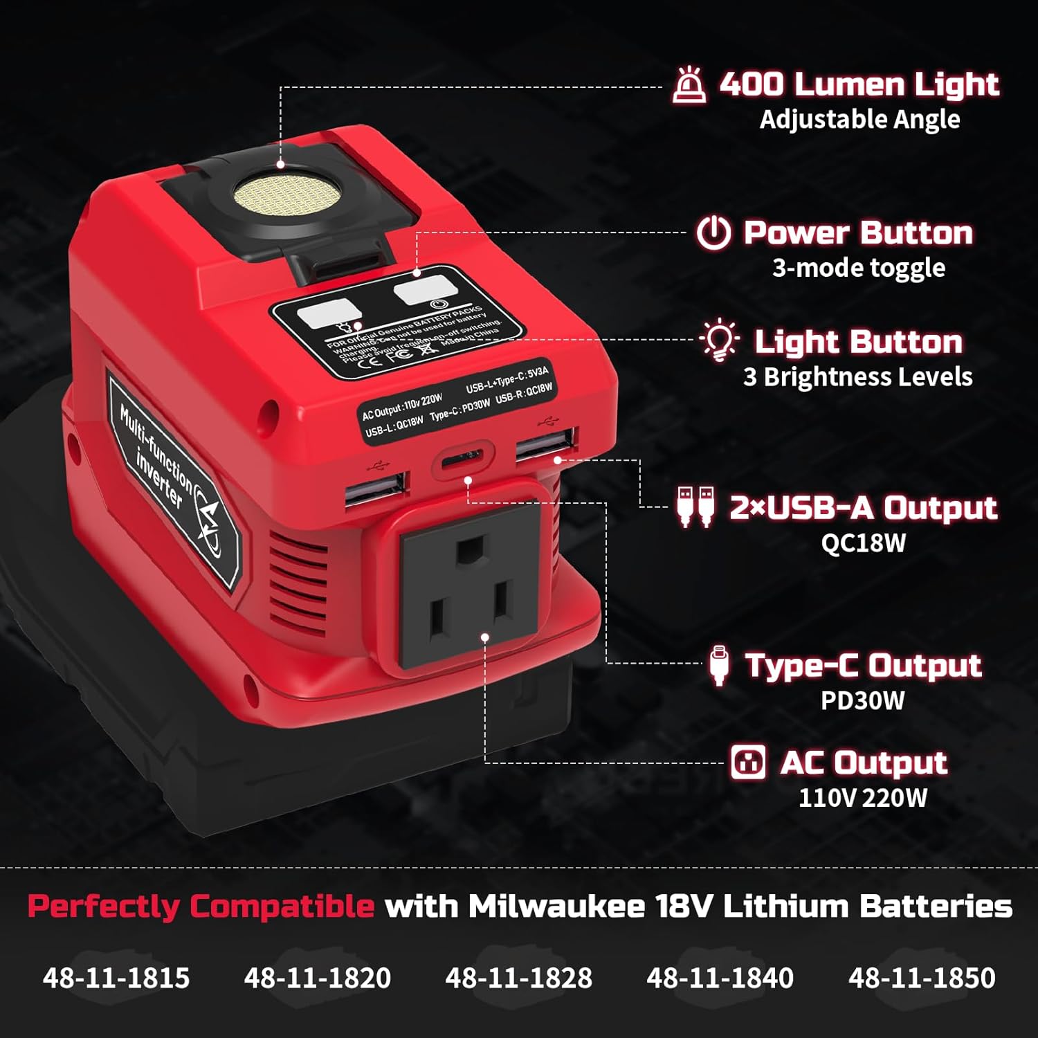 Kzreect 220W Power Inverter Co - Outdoor Power Inverter ulasan dan harga