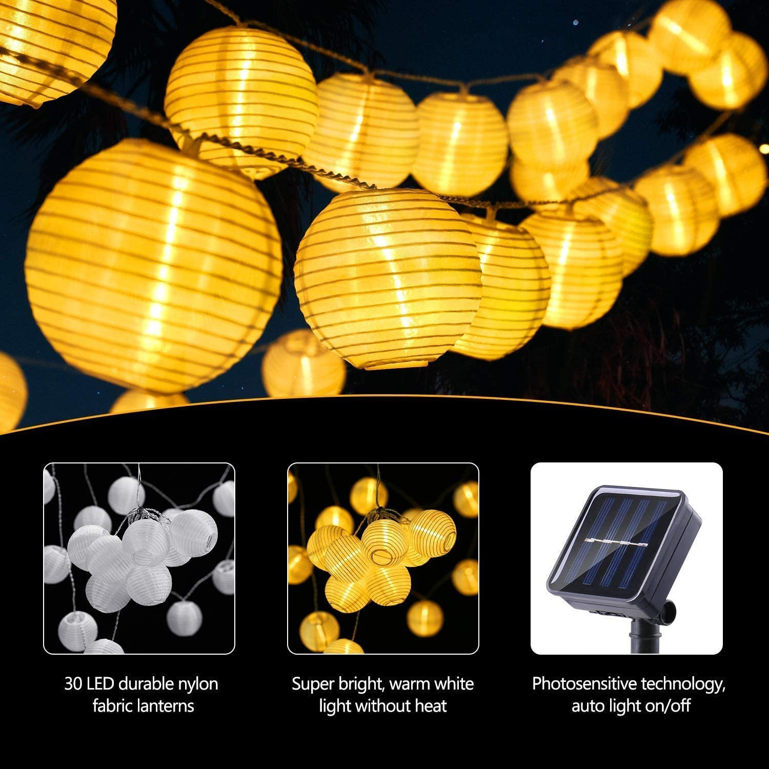 LED Solar Lantern String Light - Outdoor Power For Wedding ulasan dan harga